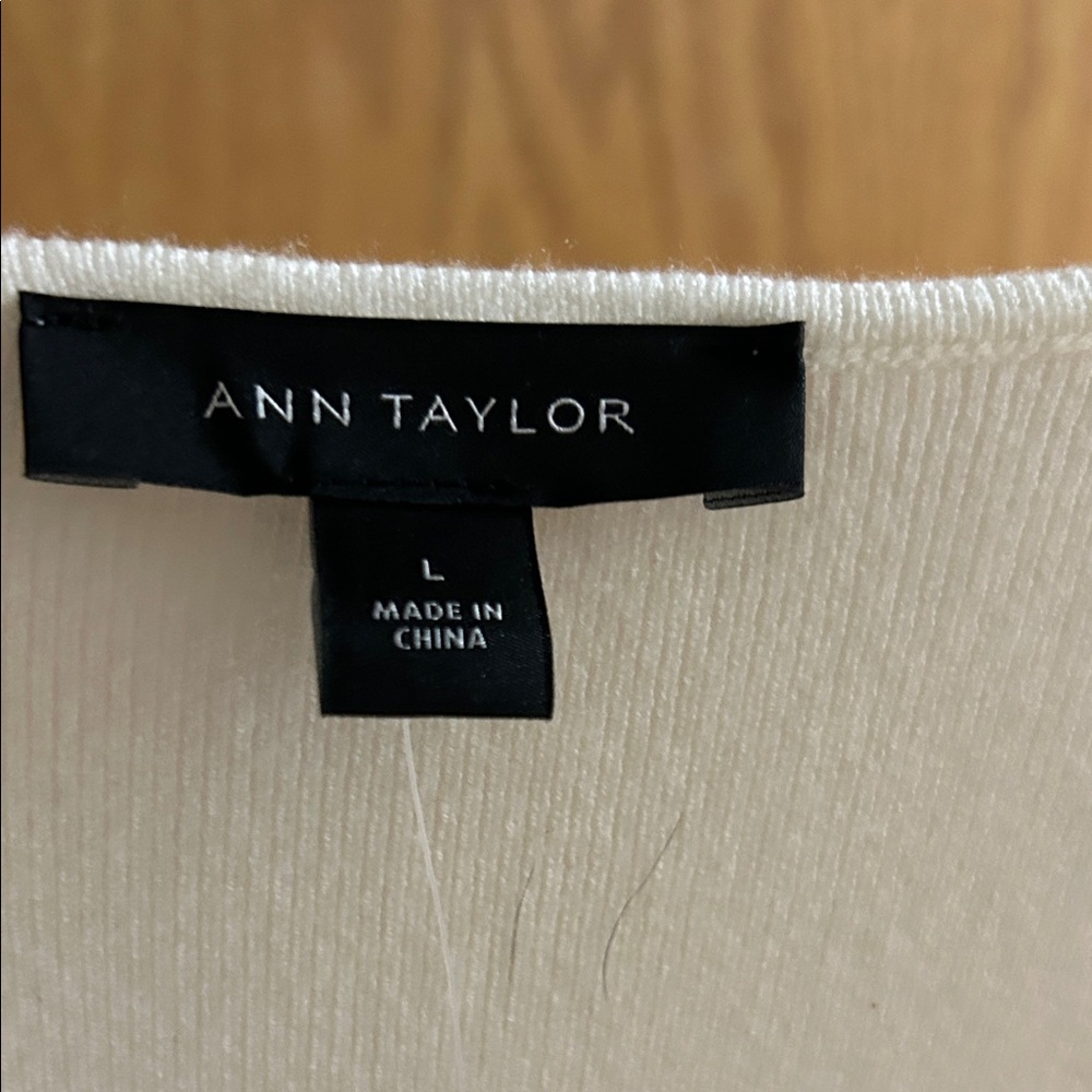 Ann Taylor Ivory Knit Pleated Dress-New with tags